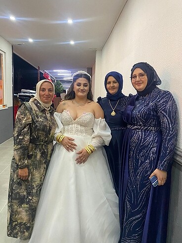 48 Beden lacivert Renk Abiye elbise