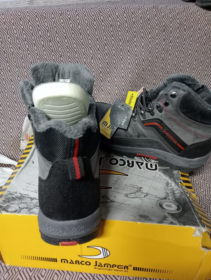 Gri Erkek Outdoor bot fermuarlı kavcuk tabanli - Görsel 3