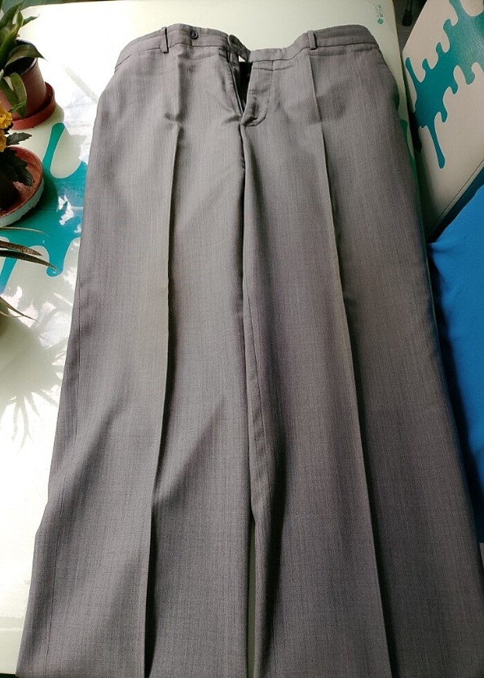 Kiğılı kumaş pantolon - Görsel 3