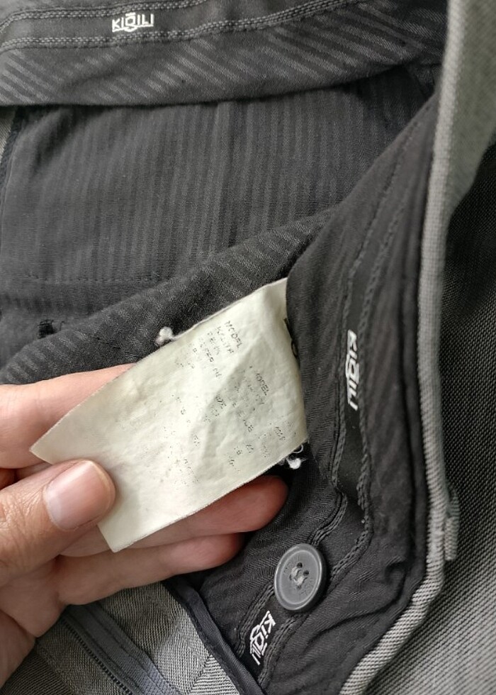 Kiğılı kumaş pantolon - Görsel 5