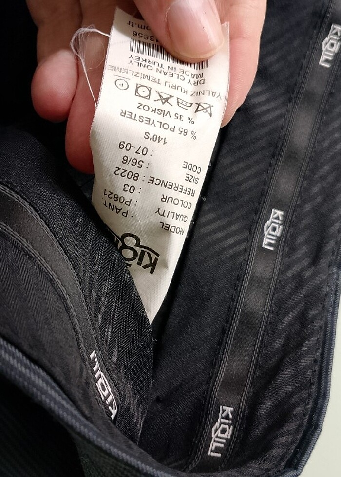 Kiğılı kumaş pantolon - Görsel 2