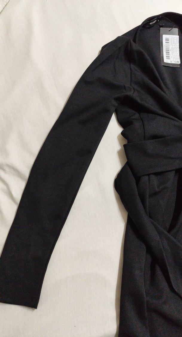 Siyah, Midi Boy, İnce Askılı Kadın Elbise - Görsel 2