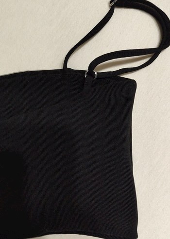 Kadın Siyah Süet Strappy Midi Bustier - Görsel 2