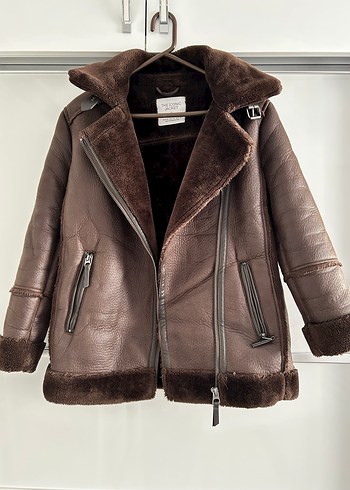 Acı Kahve Rengi Kadın Deri Ceket - Görsel 4