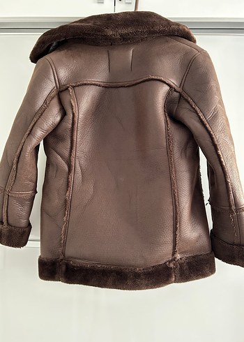 Acı Kahve Rengi Kadın Deri Ceket - Görsel 3
