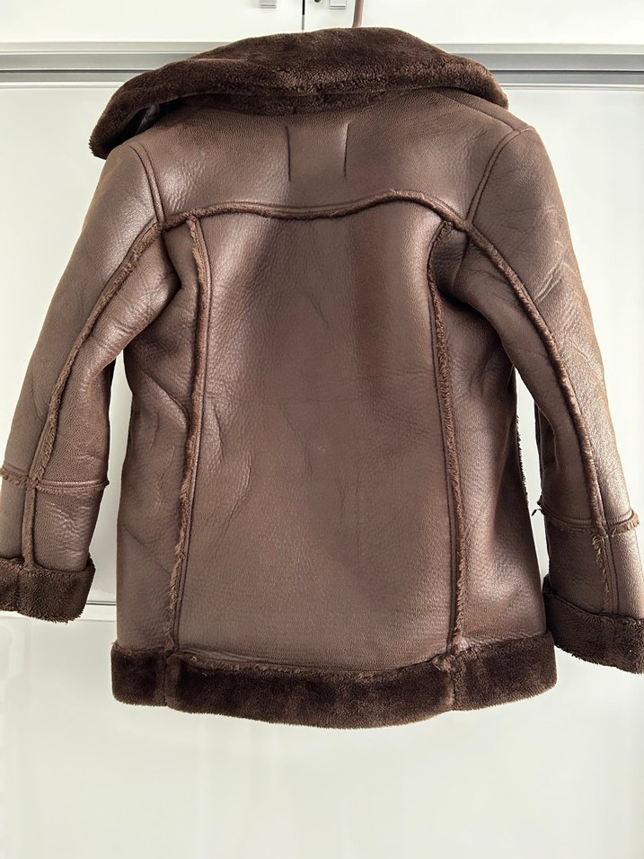 Acı Kahve Rengi Kadın Deri Ceket - Görsel 3