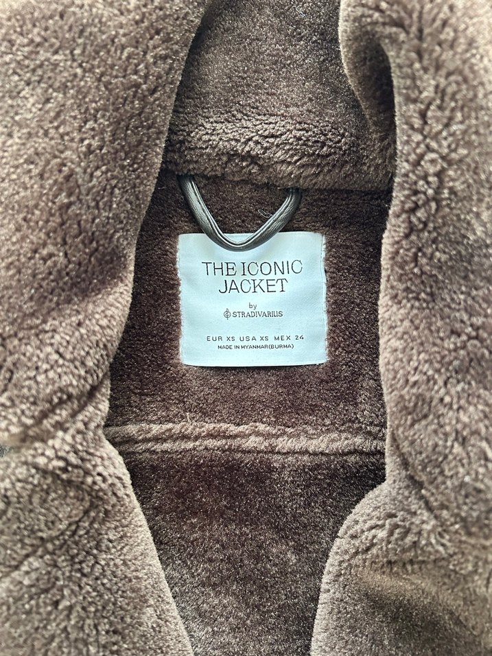 Acı Kahve Rengi Kadın Deri Ceket - Görsel 2