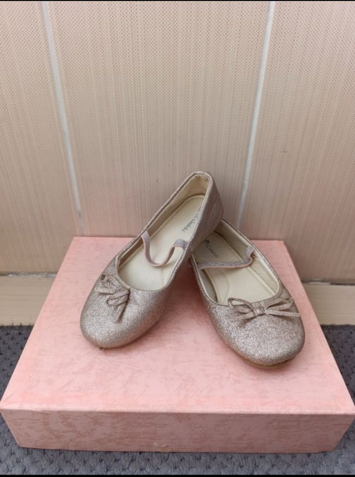 Kız Çocuk simli Fiyonk Detaylı Babet - Görsel 2