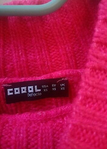 xs Beden Defacto pembe kazak crop