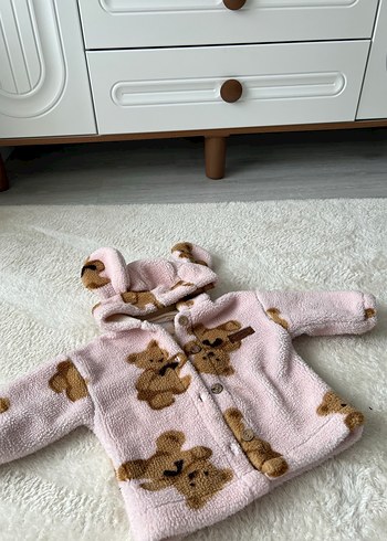 Kahverengi Baskılı Kız Çocuk Bornozu - Görsel 2