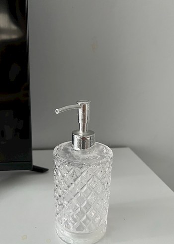 Beyaz Gri Desenli Cam Vazo - Görsel 2