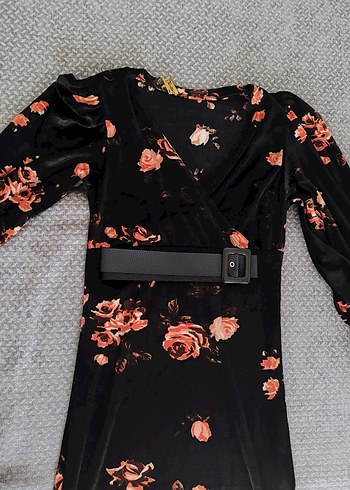 sıfır kadife elbise - Görsel 3