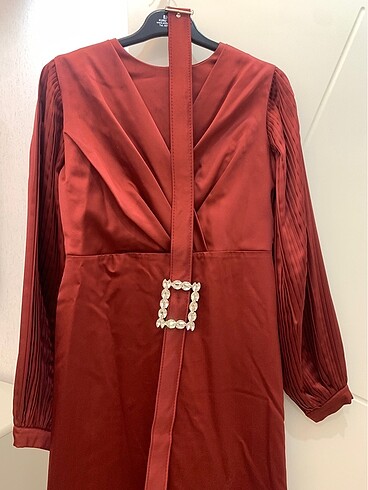 38 Beden bordo Renk Bordo Elbise