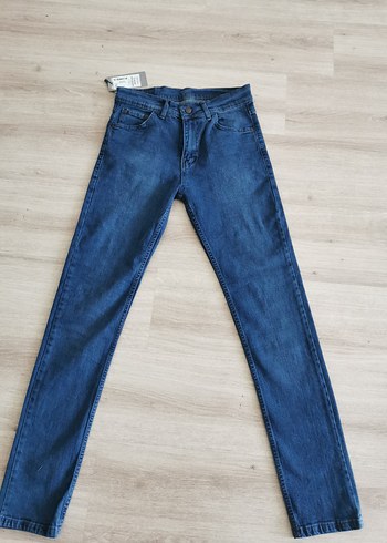 Diğer Koyu Mavi Dar Kesim Denim Jean