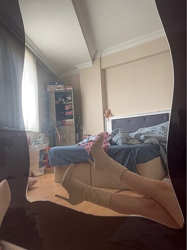 Diğer bej streç topuklu bot