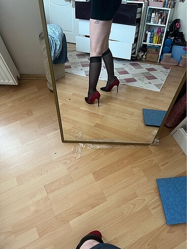 36 Beden çift renki stiletto