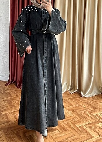 Fera inci Detay Kot Elbise (koyu mavi) Beden:36/38 - Görsel 8