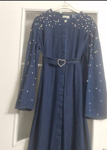 Fera inci Detay Kot Elbise (koyu mavi) Beden:36/38 - Görsel 6