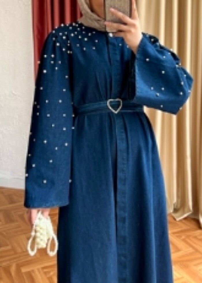 Fera inci Detay Kot Elbise (koyu mavi) Beden:36/38 - Görsel 4