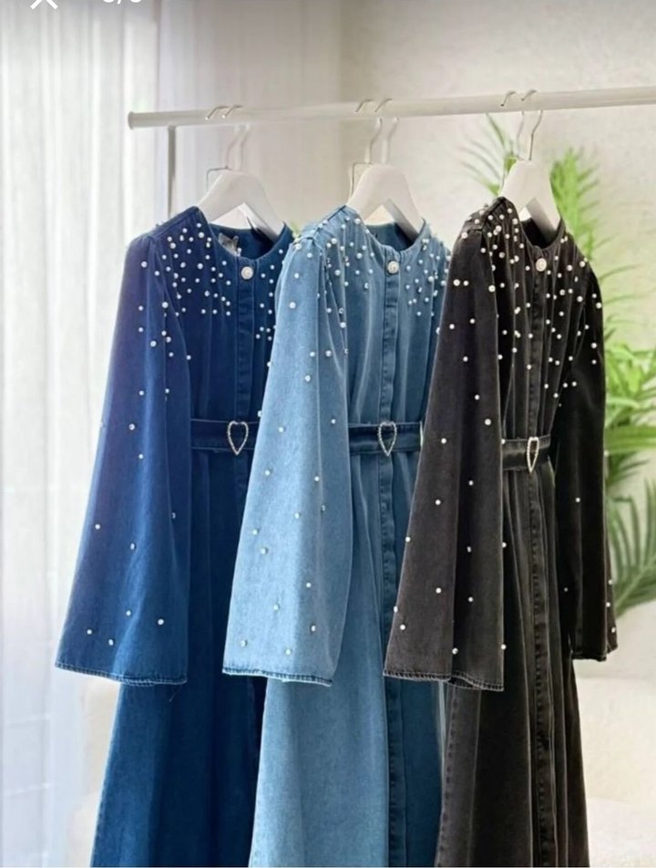 Fera inci Detay Kot Elbise (koyu mavi) Beden:36/38 - Görsel 3