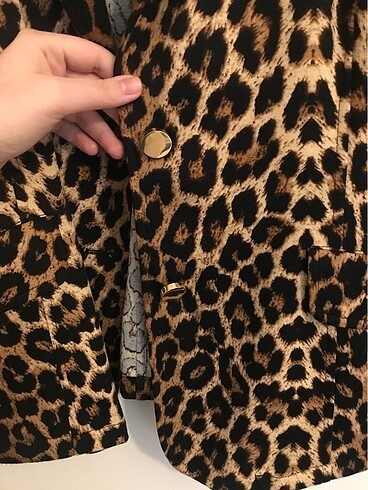 Diğer Leopar Vatkalı Blazer