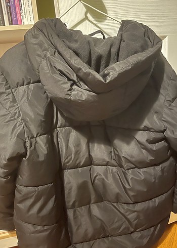 Siyah koton çocuk mont - Görsel 2