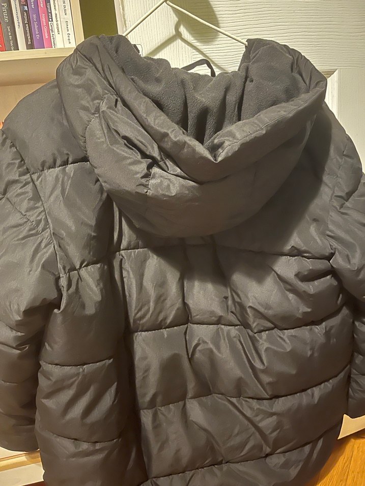 Siyah koton çocuk mont - Görsel 2