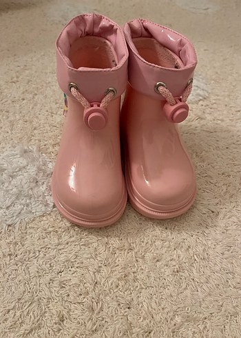 22 Beden pembe Renk Kız Çocuk Pembe Lastik Botlar İgor