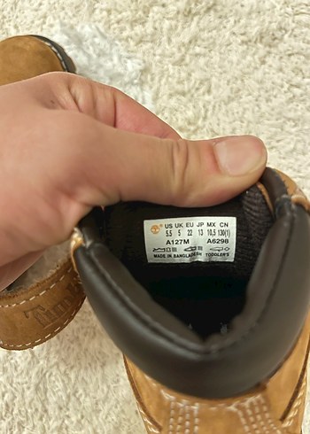 22 Beden kahverengi Renk Timberland Kahverengi Çocuk Süet Bot