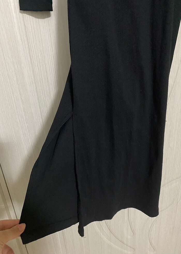 Siyah Triko elbise - Görsel 2