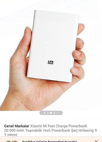 Mi Powerbank sıfır kutusunda 