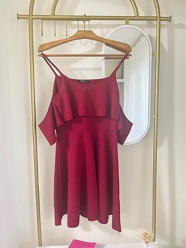 Bordo elbise