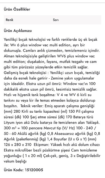 Beden Renk KARCHER cam temizleme makinesi
