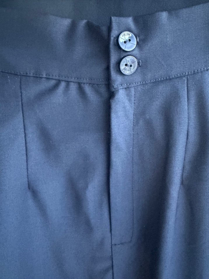 Düğmeli Lacivert Midi Hamile Eteği - Görsel 2