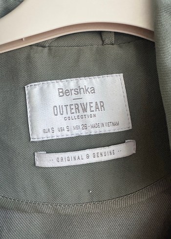 Kadın Haki Uzun Keten Trençkot - Görsel 4