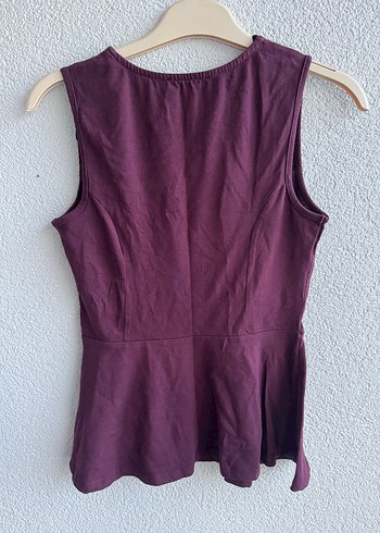 Bordo Kolsuz V Yaka Keten Bluz