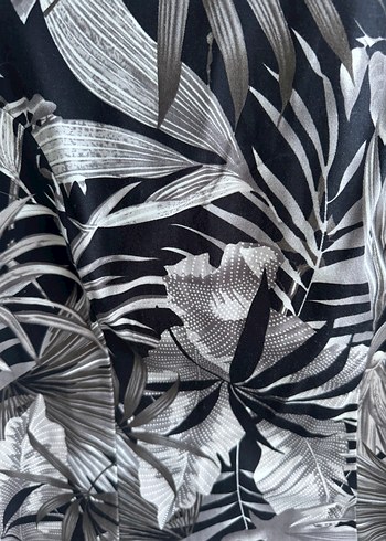 Drapeli Desenli Kolsuz Mini Kalem Elbise - Görsel 2