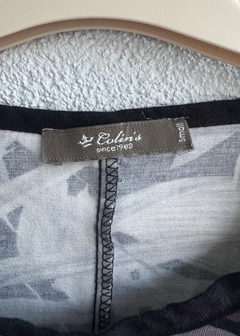 Drapeli Desenli Kolsuz Mini Kalem Elbise - Görsel 3