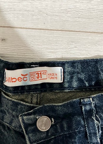 42 Beden Çizgili Kadın Kot Pantolon