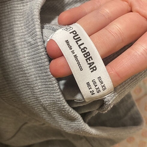 Pull and Bear Gri İspanyol paça tayt pull and bear