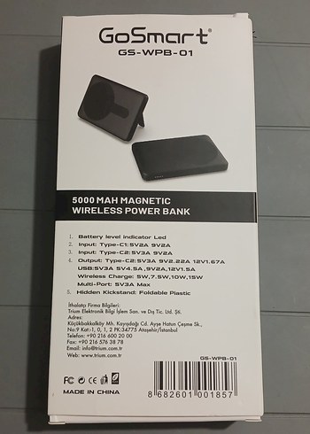 MAGSAFE KABLOSUZ POWERBANK 5000 MAH - Görsel 2