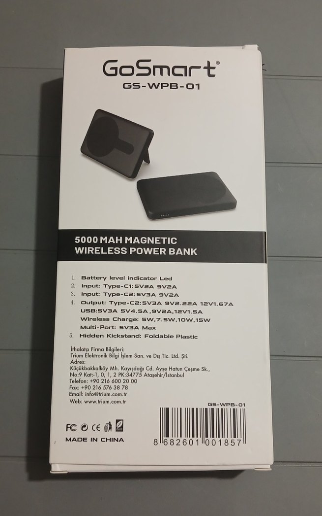 MAGSAFE KABLOSUZ POWERBANK 5000 MAH - Görsel 2