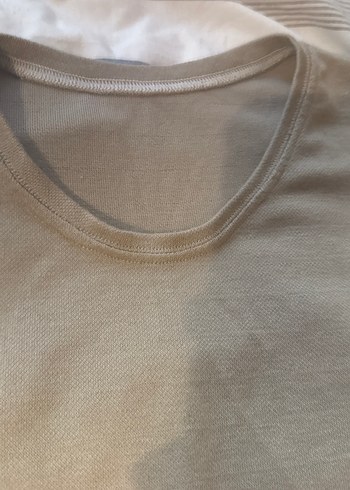 Bej kadın Tişörtü, Rahat Kesim - Görsel 3