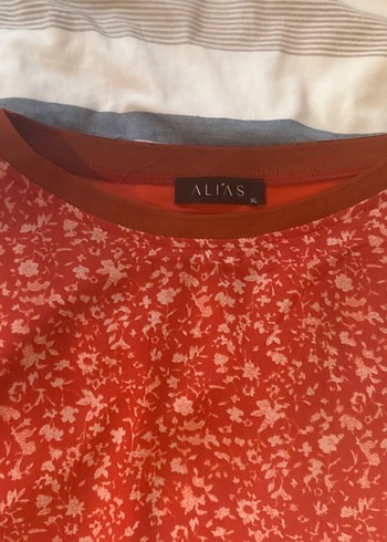 Turuncu şifon Bohem Uzun Kollu Kadın Bluz şifon kollu - Görsel 4