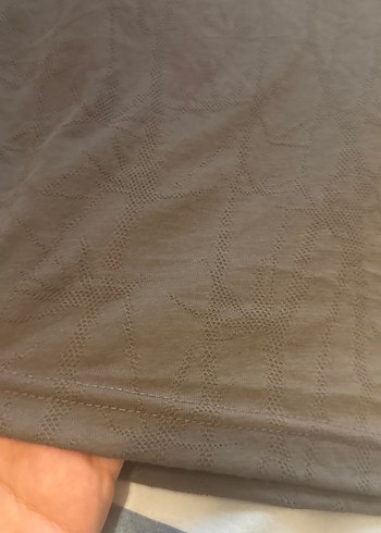 Uzun Kollu Kahverengi kadın penye Gömlek - Görsel 2