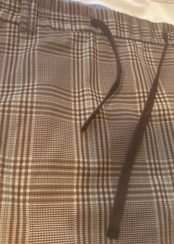 Kadın Bol Kesim Ekose Mini Etek - Görsel 2