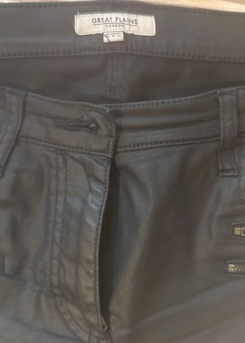 Deri Görünümlü lacivert Kadın Pantolon - Görsel 3