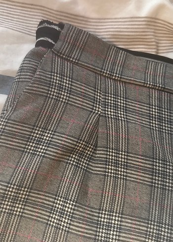 Kadın Gri Pilili Kumaş Pantolon - Görsel 3