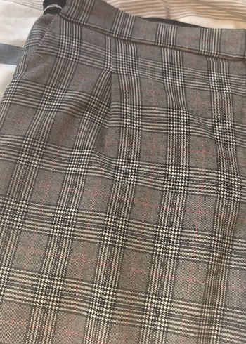 Kadın Gri Pilili Kumaş Pantolon - Görsel 2