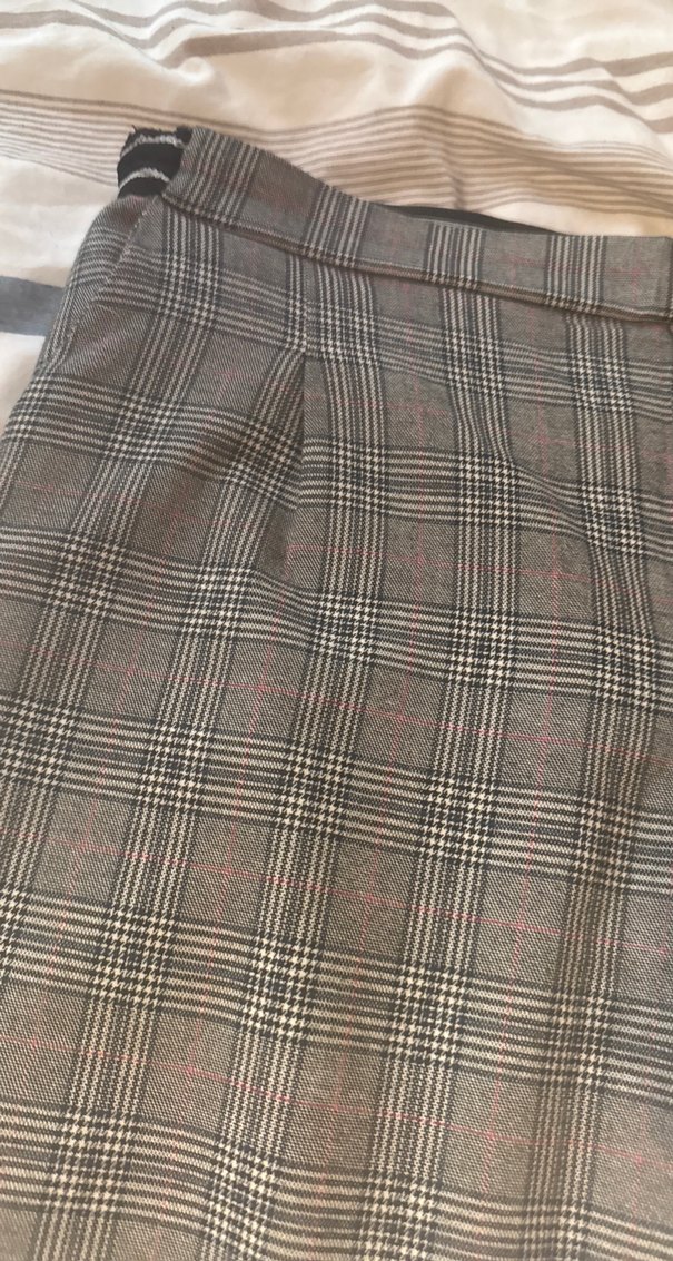 Kadın Gri Pilili Kumaş Pantolon - Görsel 2